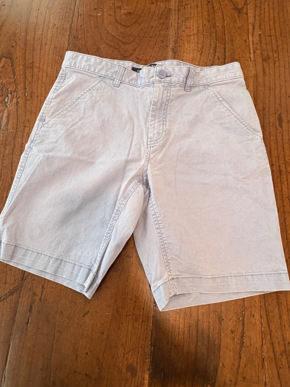 Calvin Klein Women's Light Blue Stretch Cotton Chino Shorts Size 30 (10 US)